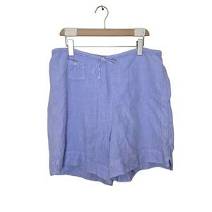 Fresh Produce 100% Linen Shorts Size Large Casual Comfort Cruise